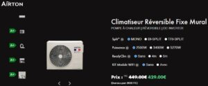 climatiseur airton pac